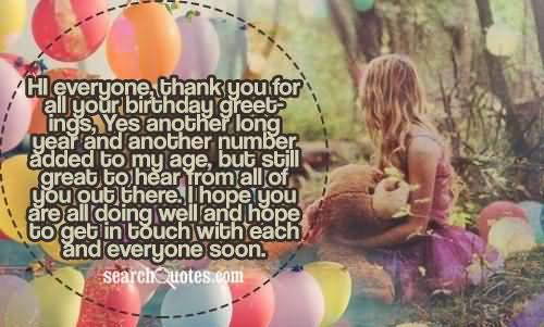 Thank You For All Your Birthday Greetings-wb024070