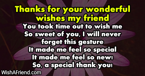 Thanks For Your Wonderful Wishes My Friend-wb024123