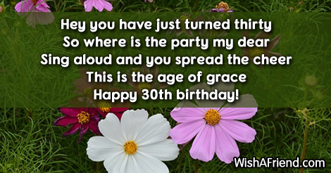 This Is The Age Of Grace Happy 30Th Birthday-wb6125