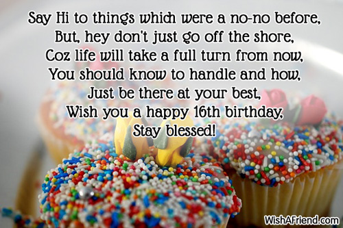 Wish You A Happy Sixteenth Birthday-wb3529