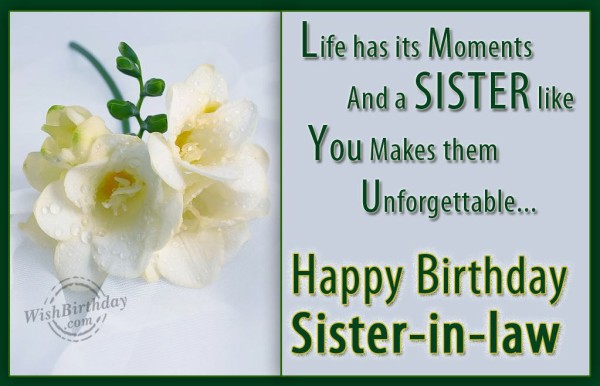 Wish You A Very Great Happy Birthday Sister In Law-wb367