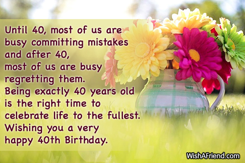 Wishing You A Very Happy 40Th Birthday-wb8014