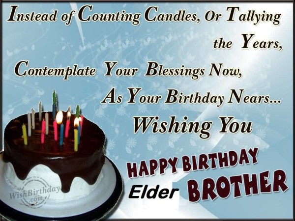 Wishing You Happy Birthday Elder Brother-wb6056