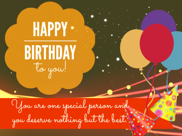 You Are One Special Person Happy Birthday-wb641