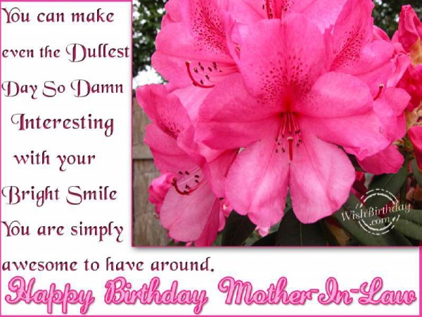 You Are Simply Awesome Mother In law Happy Birthday-wb4108