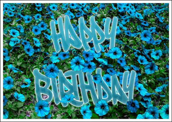 Happy Birthday With Flowers Background-