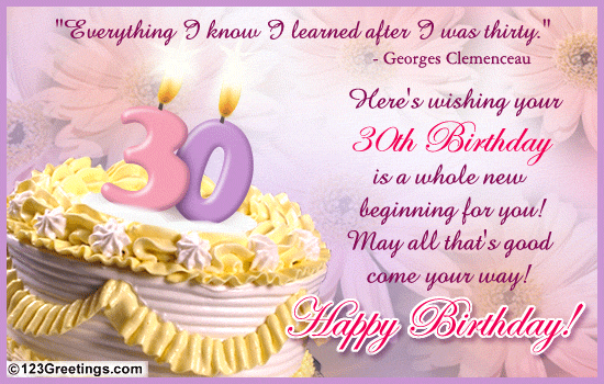 Here Is Wishing You Thirty Birthday-wb027