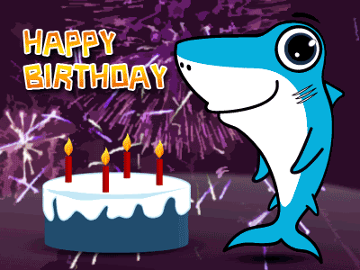 Happy Birthday - Animated Dolphin-wb0140102