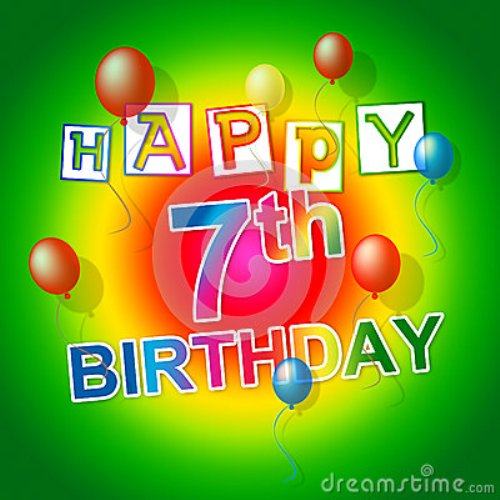 Celebrate Seventh Happy Birthday-wb078005