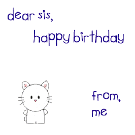 Dear Sister Happy Birthday  From Me-wb0140344