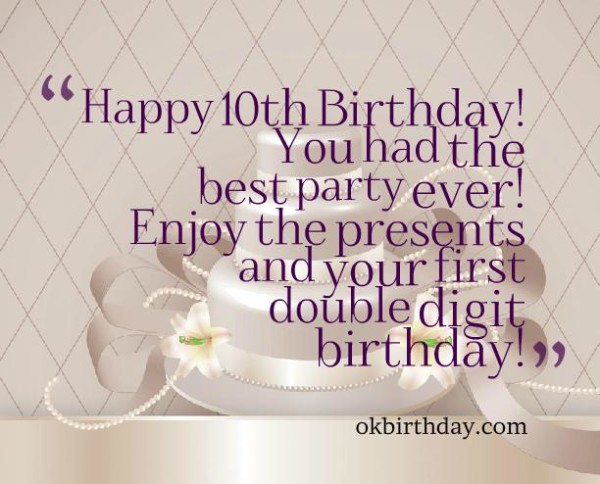 Enjoy The Presents And Double Digit Birthday-wb078019