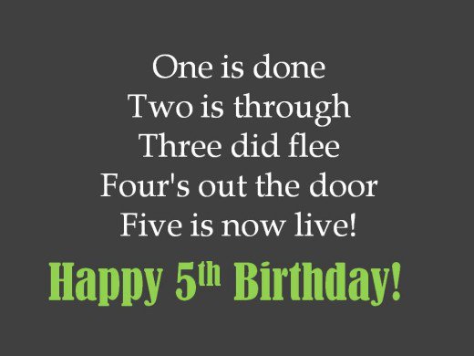 Five Is Now Live !
