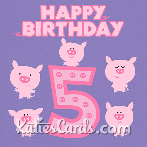 Five Little Pigs - Fifth  Birthday