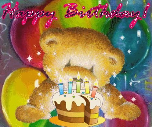 Funny Teddy - Happy Birthday-wb0140455
