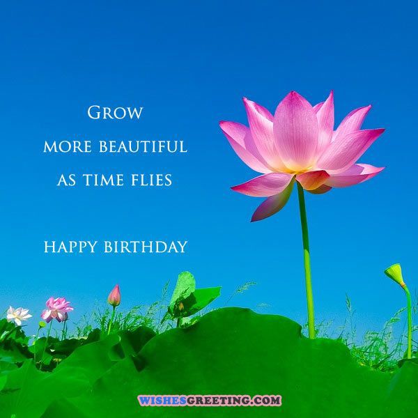 Grow More Beautiful  As Time Flies Happy Birthday-wb0140504