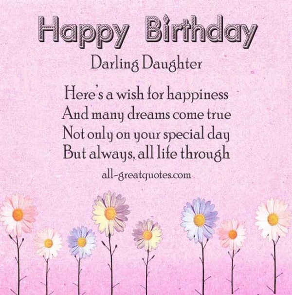 Happy Birthday Darling Daughter - Wish Birthday – Birthday Wishes ...