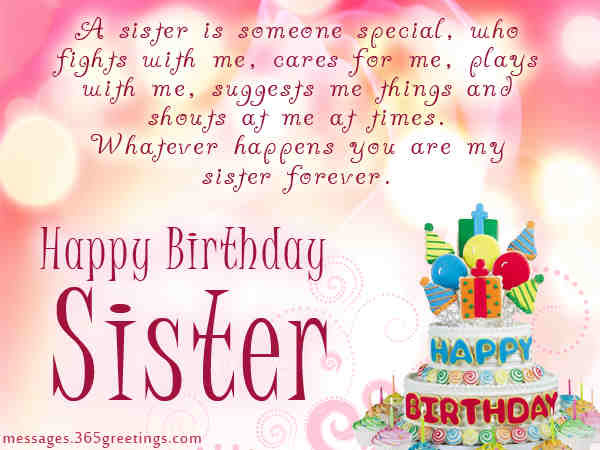 Happy Birthday – My Sweet Sister