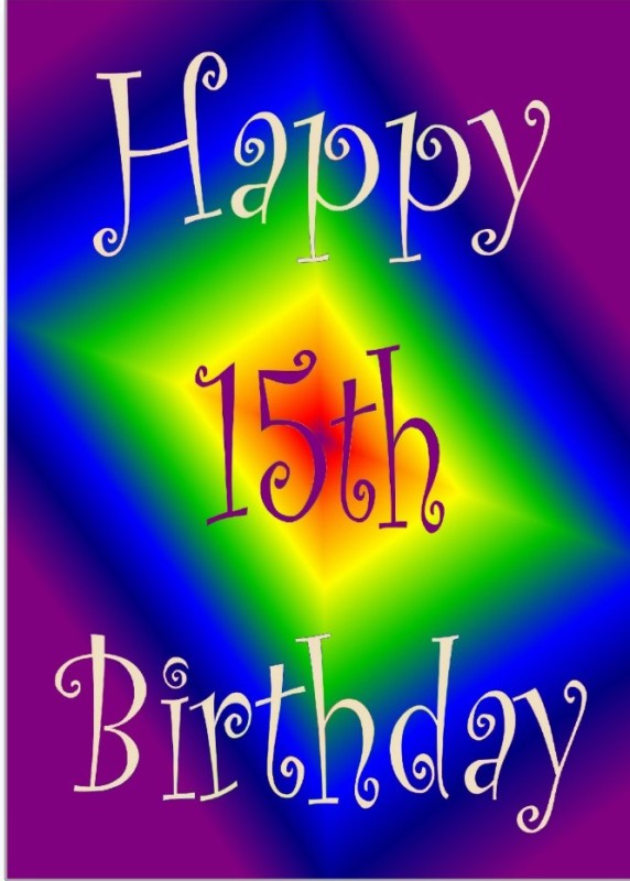 Happy Fifteenth  Birthday Image-wb9812