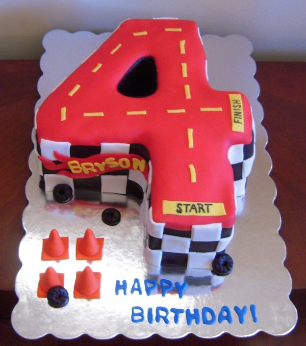 Happy Fourth  Birthday With Cake-wb9828