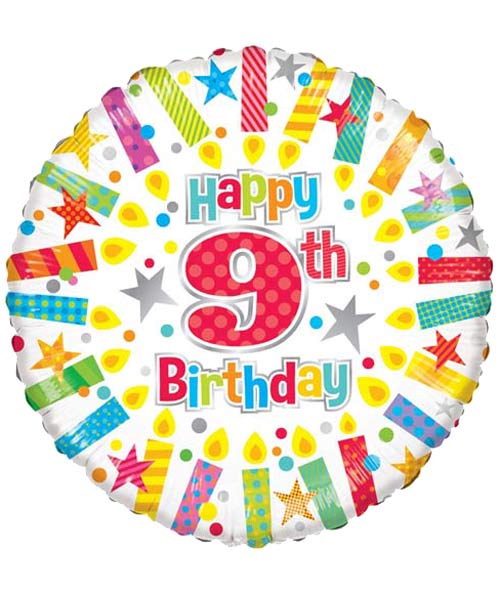 Happy Ninth Birthday - Balloon-wb9836