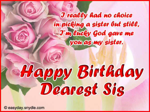 I Am Lucky God Gave Me You Are My Sister- Happy Birthday-wb0141119