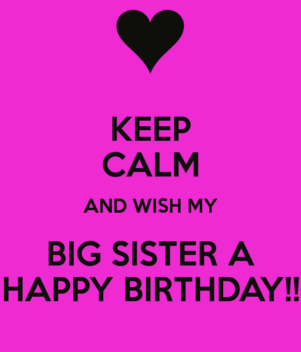 Keep Calm And Wish My Big Sister - Happy Birthday-wb0141301