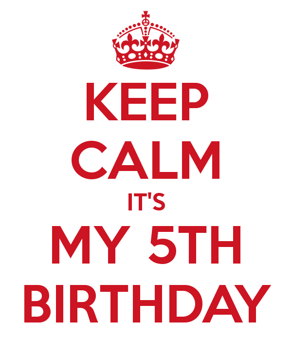 Keep Calm It's My  Fifth Birthday-wb9860