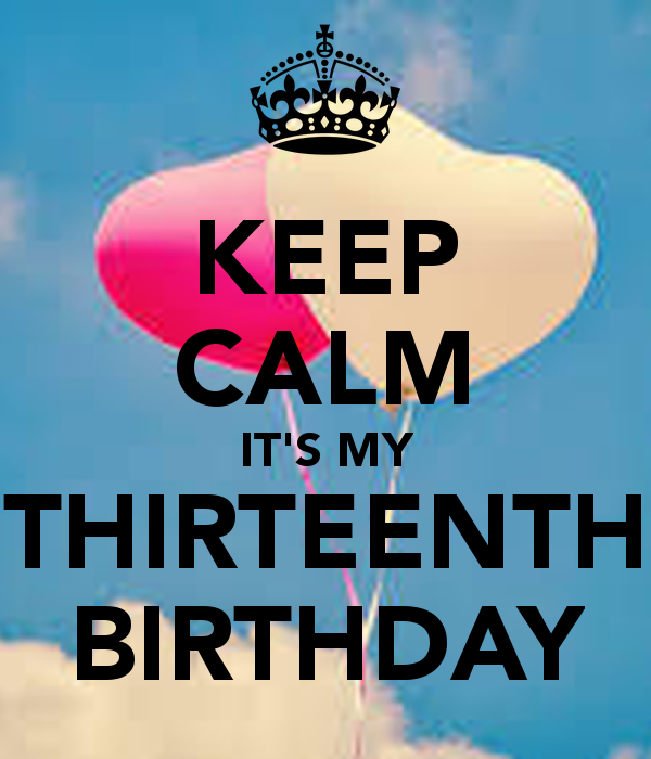 Keep Calm Its My Thirteenth Birthday-wb9861
