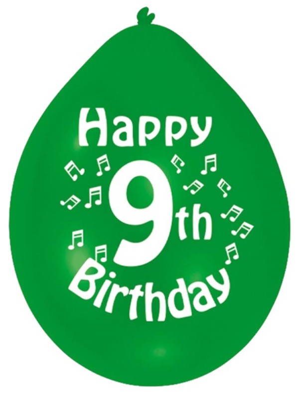 Ninth Happy Birthday - Balloons-wb9875