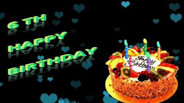 Sixth Happy Birthday - Cake-wb078121