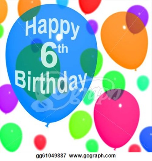 Sixth Happy Birthday Wishes-wb078125