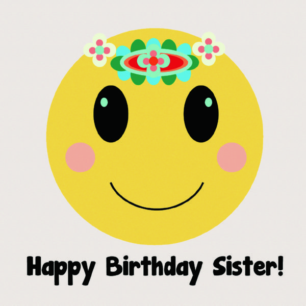 Happy Birthday Sis -Smiley Face-wb0141673