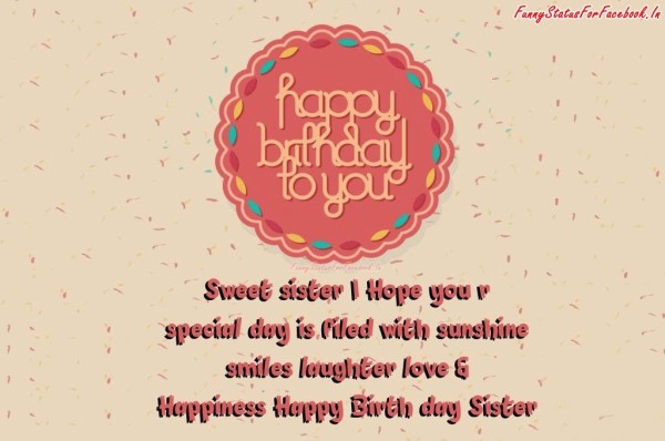 Sweet Sister - Happy Birthday-wb0141762