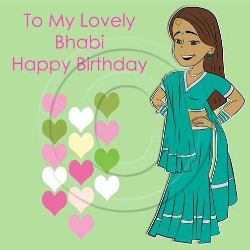 To My Lovely Bhabhi - Happy Birthday-wb0141860