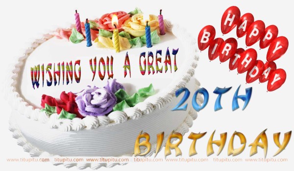 Wishing You A Great Happy Twentieth Birthday-wb078164