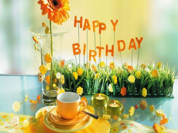 Yellow Flower - Happy Birthday-wb0142027