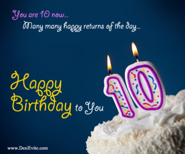\You Are Ten Now - Many Many Happy Tenth Birthday-wb078168