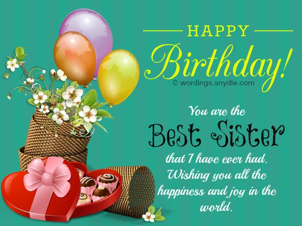 You Are The Best Sister - Happy Birthday-wb0142071