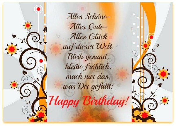 Alles Gute zum Geburtstag - Happy Birthday Dear