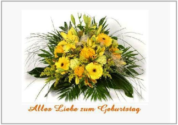 Alles Gute zum Geburtstag - Yellow Flowers