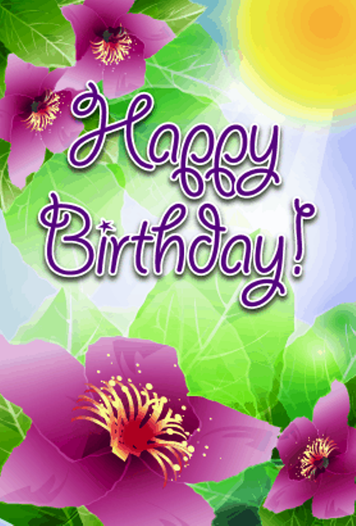 Beautiful Flower-  Happy Birthday Image-wb16027