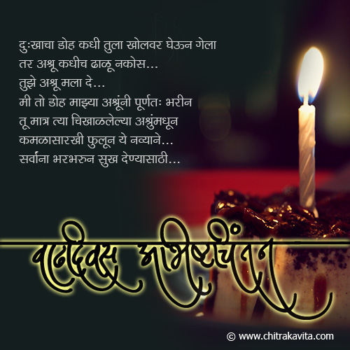 Best Wishes For Your Birthday - Marathi