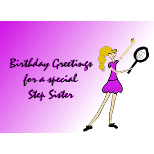 Birthday Greeting For A Special Step Sister-wb16010