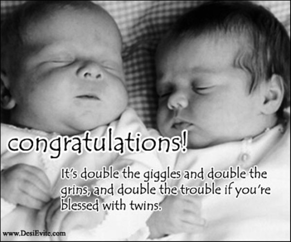 Congratulations It's Double The giggles