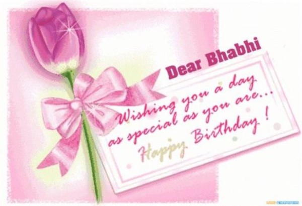 Dear Babhi Wishing You A Day As Special - Happy Birthday-wb16068