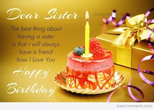 Dear Sister - Happy Birthday -wb0160130