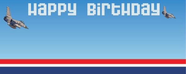 Fighter Aeroplane - Happy Birthday-wb16019