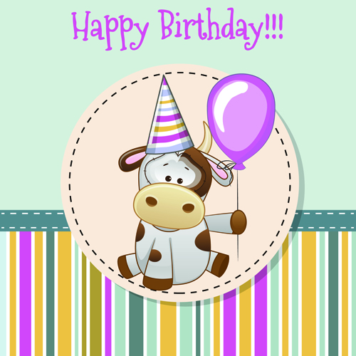 Funny Cow - Happy Birthday-wb16096