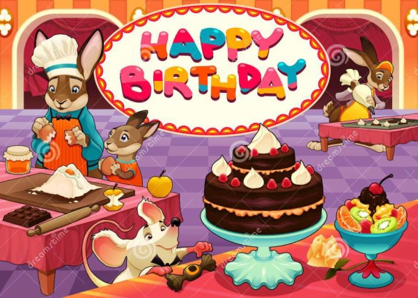 Funny Mouse - Happy Birthday-wb1719