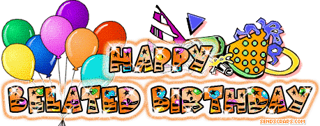Happy Belated  Birthday  - Image-wb0160181